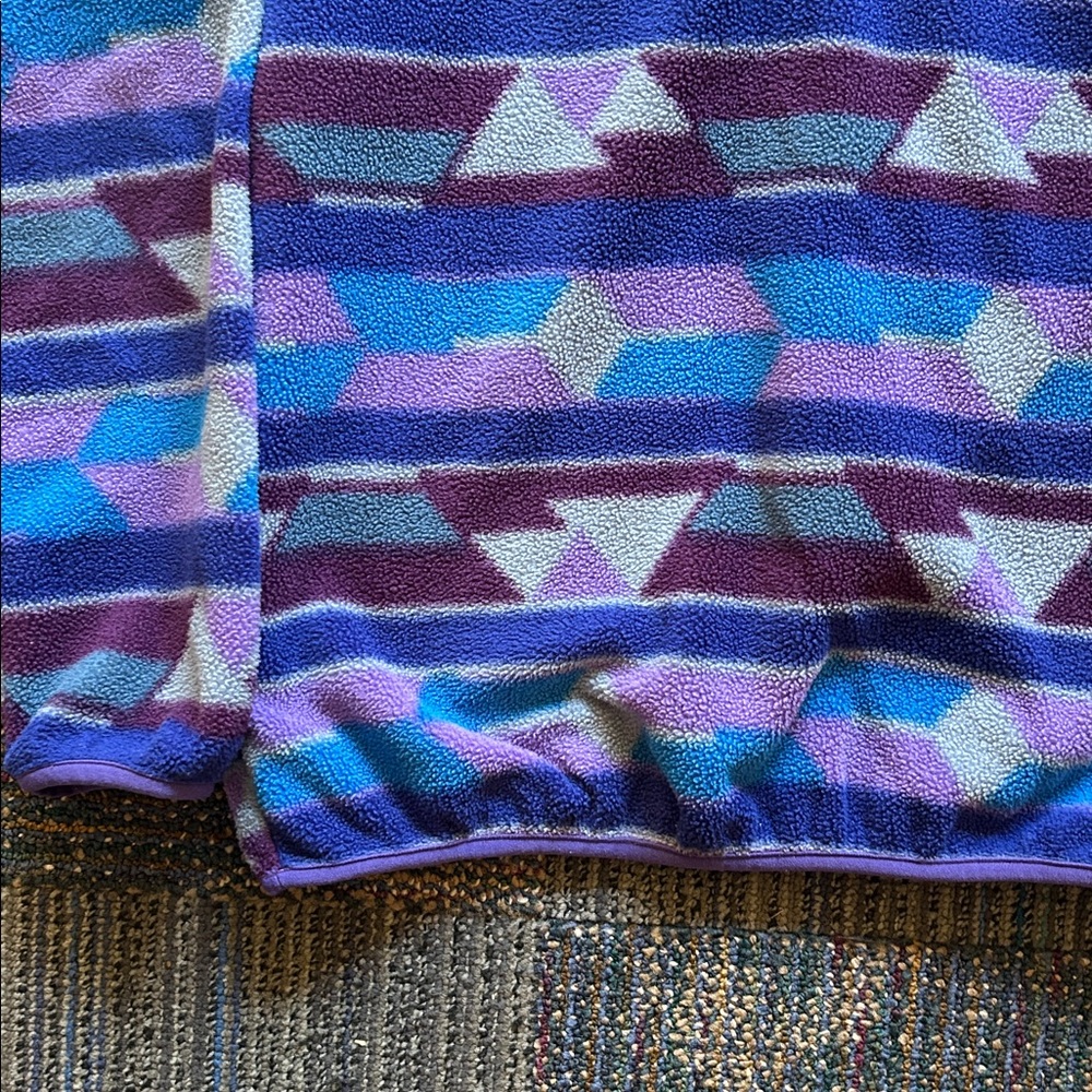 Patagonia Women’s’ Cozy Multicolor Geometric 3/4 snap Fleece Pullover - EUC! - Picture 4 of 4